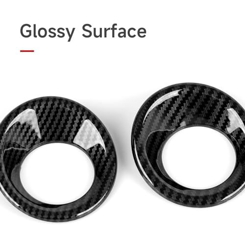 Image of Car Speaker Rings Circle Cover Decals for Honda CR-V 2017 2018 2019 2020 2021 2022 Accessorie CRV ABS Carbon Fiber Interior Stickers