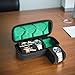 AUKURA Hard Watch Travel Case,3 slots Watch Roll Case Storage and Organizer for Men and Women, with anti-move watch pillow (Black 3slot with green lining)