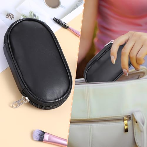 10 Pcs Travel Makeup Brush Set Mini Makeup Brushes Travel Size With Pack Portable Small Eyeshadow Eye Lipstick Foundation Brush Shadow Contour Blush Concealer Black Pink - Image 4