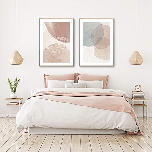 Toile Peinture Scandinave pour Illuminer un Salon Sombre avec Douceur Aquarelle
