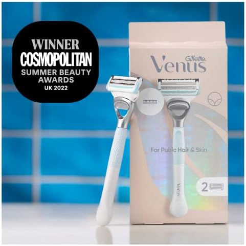 Gillette Venus Women's Razor + 1 Razor Blade Refill with Precision Trimmer, Designed for Pubic Hair & Skin