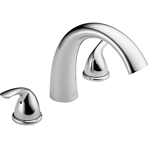 Delta Faucet Classic 2-Handle Widespread Roman Tub Faucet - Chrome Tub Faucet - Chrome T2705 (Valve...