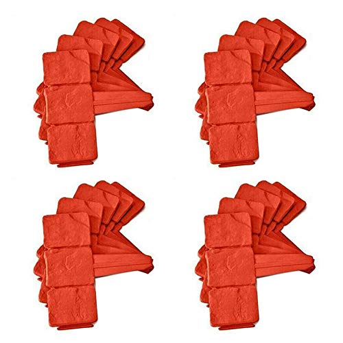 Hevirgo 20Pcs Garden Edging Fence, Plant Edging Border, Landscape Palisades Barriers, Imitation Stone Lawn Grass Edging Garden Plant Flower Bed Border Fence For Patio Yard Pathway Balcony Orange #TOP8