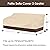 Vailge Heavy Duty Patio Sofa Cover, 100% Waterproof 3-Seater Outdoor Sofa Cover,Lawn Patio Furniture Covers with Air Vent and Handle,79" Wx 37" Dx 35" H,Beige&Brown