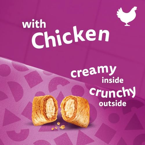 Whiskas Relax and Unwind - Cat Treats - Small Bite Size Snacks with Chicken Filling - 8 x 45 g