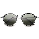 KISS Occhiali da sole stile MOSCOT mod. FLAT - tondi VINTAGE Johnny Depp uomo donna CULT unisex - NERO