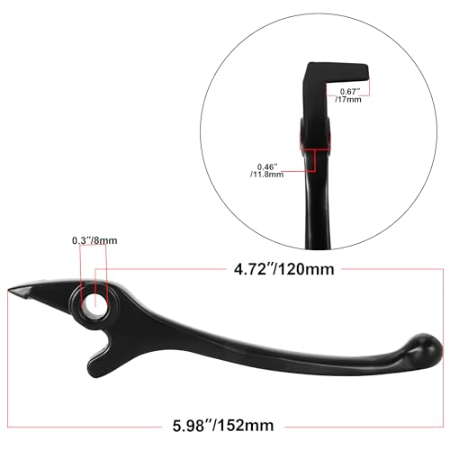 Image of RUTU Right Hydraulic Disc Brake Lever for 50cc 70cc 90cc 110cc 125cc Dirt Bike Pit Bike ATV Taotao Roketa Apollo Peace SunL JCL - 2PCS
