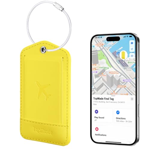 Image of TopMade Luggage Tags, Works with Apple Find My, Smart Suitcase Tag Tracker