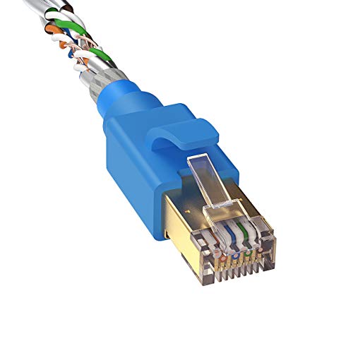 Cable LAN Sanwa Supply CAT8 2 m RJ45 Azul miniatura 2
