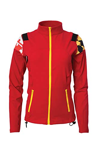 Maryland Flag Women's Yoga Track Jacket (Red, Small)