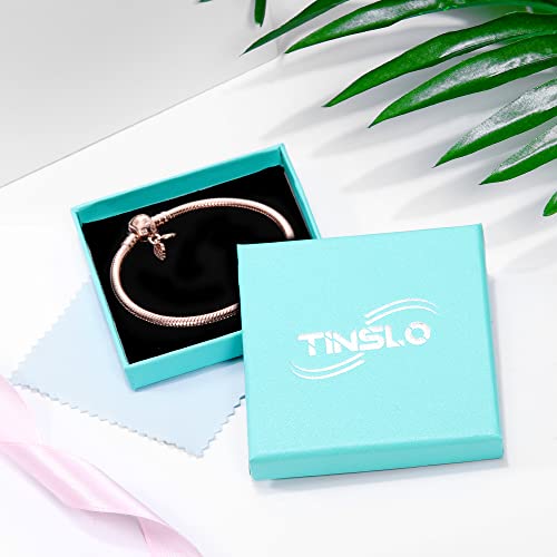 Image of 925 Sterling Silver Snake Chain Bracelets Fit Pandora Charms,Heart Clasp Bracelets Perfect For Any Glamour Gift for Women with 5 A Cubic Zirconia