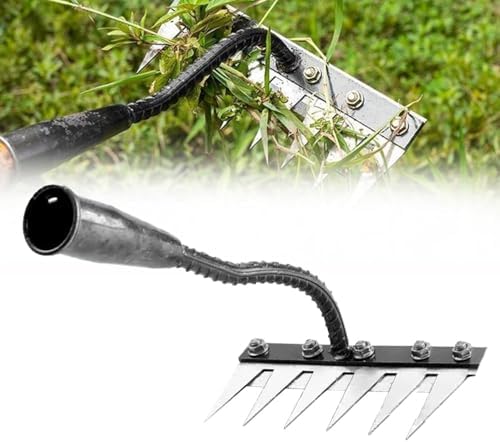 Iron Weeding Rake - 5/6/7/8 Teeth Garden Tool For Loosening Soil, Removing Weeds | Carbon Steel, Handheld