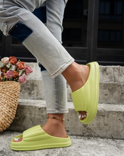 Pillow Slippers for Women and Men Cloud Slippers Soft Comfort Non Slip Quick Drying Shower Slides Bathroom Sandals Ultra Cushioned Thick Sole