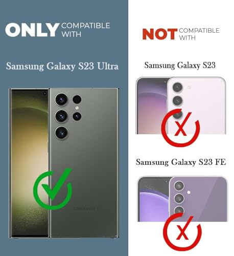 Image of Jkobi Lifetime Anti-Yellow MagSafe Compatible Clear Back Cover Case for Samsung Galaxy S23 Ultra (Sleek Hard Crystal | Shockproof and Camera Protection)