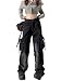 Y2K Baggy Ripped Jeans for Women – Wide Leg Butterfly Print & Star Patch Distressed Denim Pants High Waist Streetwear (US, Alpha, Small, Regular, Regular, Black1)