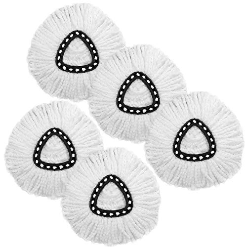 LANIAKEA 5 Pack Spin Mop Replacement Head 360 Degree Easy Wring Cleaning Spin Mop Refills Fit for O Ceder Mop