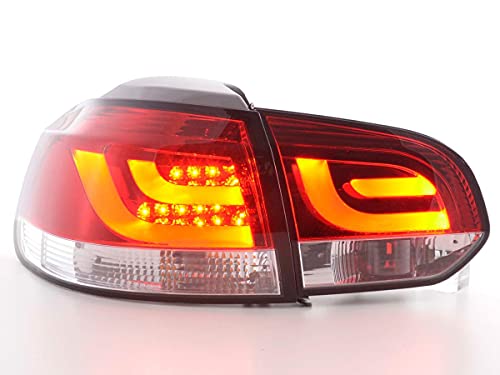 Feux arrière Golf 6 LED haute visibilité avec finitions chrome pour sécurité