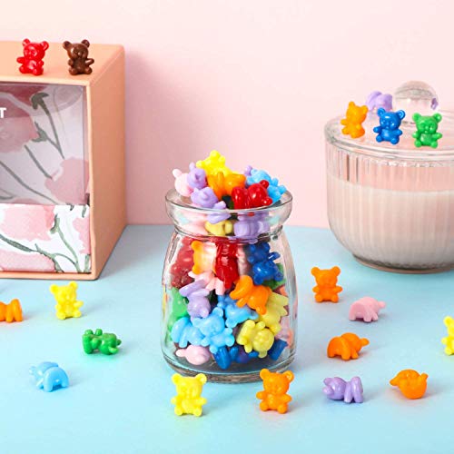 Sansheng 200 Pcs Mini Baby Bear Counters，Plastic Bears，Small Counting Classification Bear Counter Children Education Learning Number Color Recognition Toy-10 Colors（0.55 X 0.62 In） #TOP4