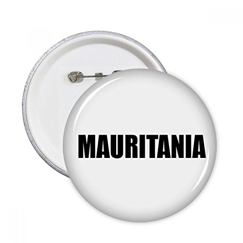Badge Mauritanie bouton rond noir XXL pour vêtement terne