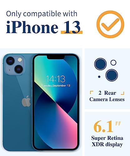 Gviewin Designed For Iphone 13 Case 6.1 Inch, With Tempered Glass Screen Protector + Camera Lens Protector Clear Glitter Sparkle Non-Yellowing Soft & Flexible Shockproof Women Phone Cover (Glitter) #TOP1