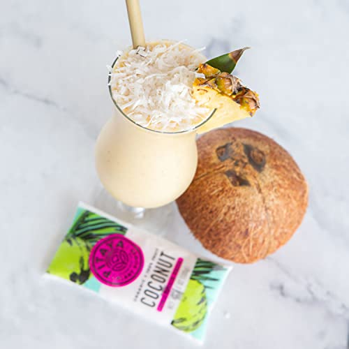 Pitaya Foods - Organic Coconut Smoothie Packs, Pre-Packaged Frozen Fruit Purée, No Added Sugar Or Preservatives, Good Source Of Fiber & Manganese, Gluten- & Dairy-Free, 100% Fruit (14 Oz, 8-Pack) #TOP5