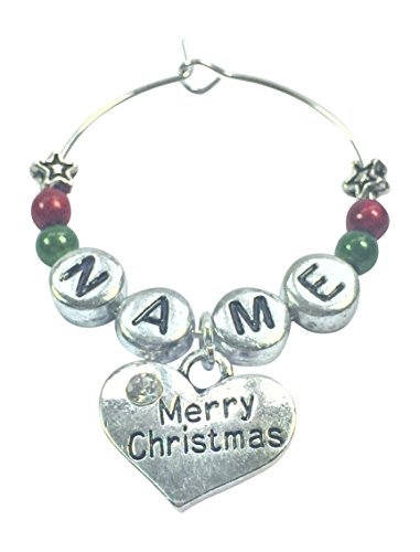 Adorno navideño personalizado Libby's Market Place, con diamantes de imitación y en con bolsa de regalo incluida