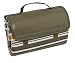Yodo Outdoor Water-Resistant Picnic Blanket Tote,Fall Winter Olive Stripe