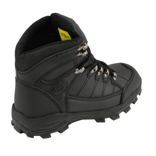 Image of Bazalt Men's Men's Black Leather Lace Close Work Boots