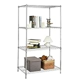 ✔USAGE POLYVALENT ET COMBINABLE: Cette étagère est conçue pour un usage varié et peut être combinée avec différents modèles d’étagères pour créer des solutions de rangement personnalisées. Fabriquée en acier chromé avec des pieds stables en caoutchouc, elle assure une grande durabilité et une base solide.