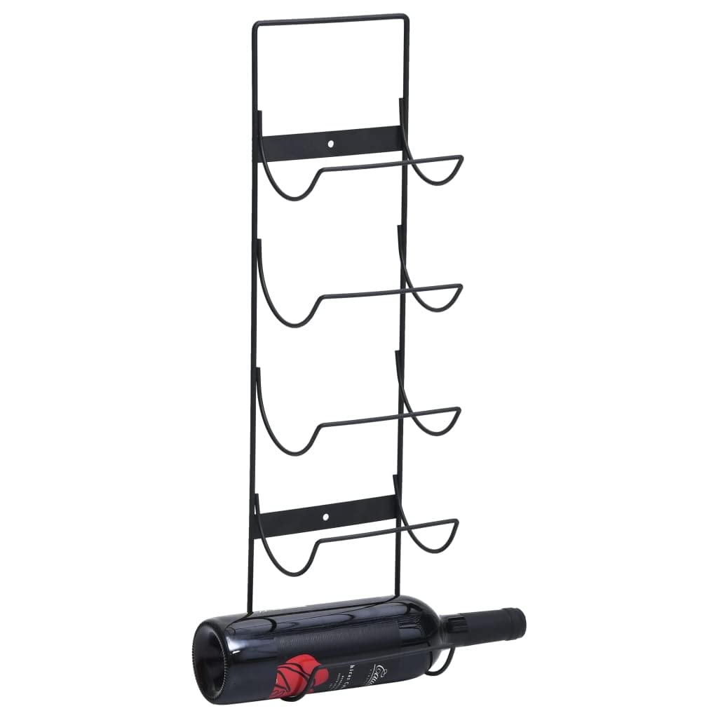 YUANCHUTOP Wall Mounted Wine Rack, 5 Racks Display Wine Storage Shelves, Floating Bottle Holder for Kitchen Bar Pantry