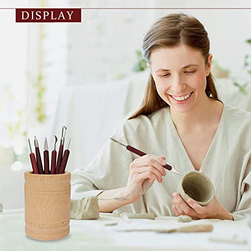 Linphcey 6Pcs Pottery Clay Sculpting Tools Polymer Clay Tool Wood Carving Tools Pottery Clay Modelling Tools Double-Ended For Sculpture Modelling Clay Polymer Ceramic Embossing #TOP5