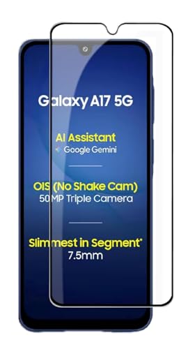 Image of HD Tempered Glass Screen Protector Compatible for Samsung Galaxy A17 5G, M17 5G with Edge to Edge coverage and Easy Installation kit