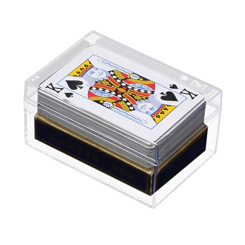 Scatola portaoggetti per ponte, Scatola trasparente per ponte - Scatola portaoggetti rettangolare trasparente - Organizzatore per la conservazione delle carte, scatola portatile con coperchio per bigl