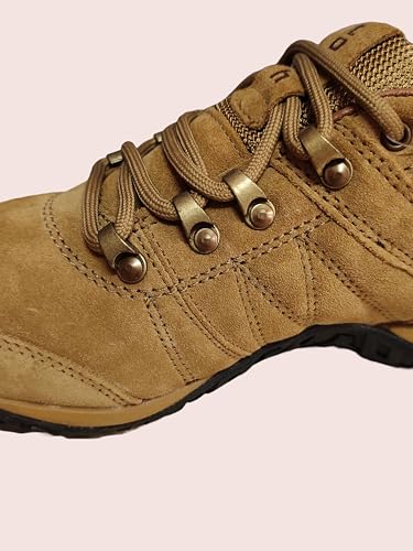 Image of Lakhani Touch Armaan Leather Outdoor Shoes for Men - Comfortable & Durable Waterproof Hiking Sneakers - Stylish Sports Shoes for Outdoor Activities & Travel