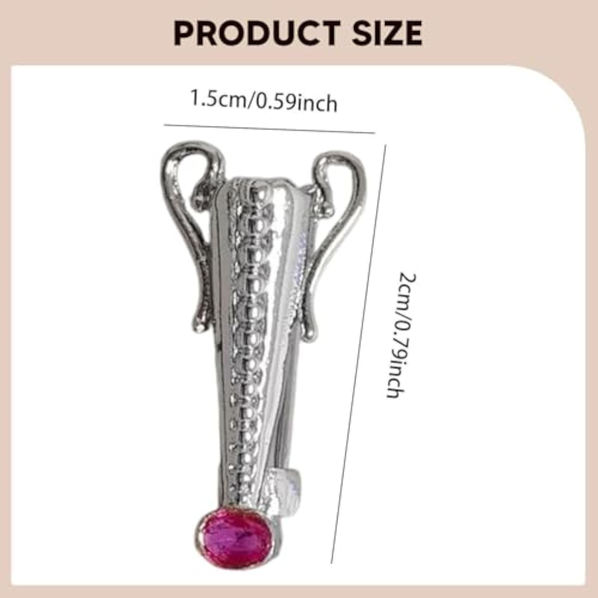 Flower Insert Brooch, Wearable Metal Pin for Events