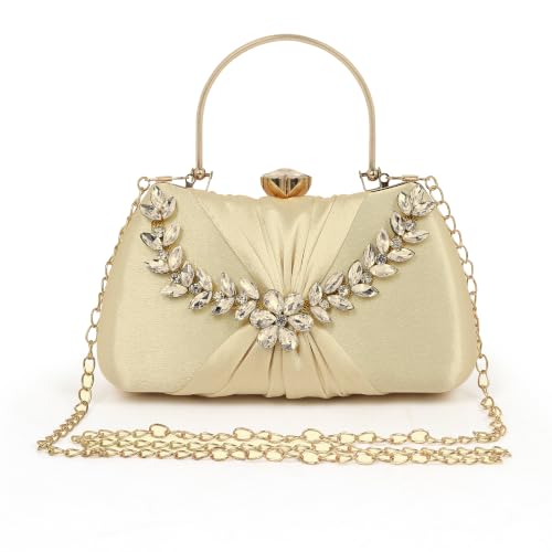 Hard Craft Clutch Purse For Women | Crystal Clasp Closure | Elega...