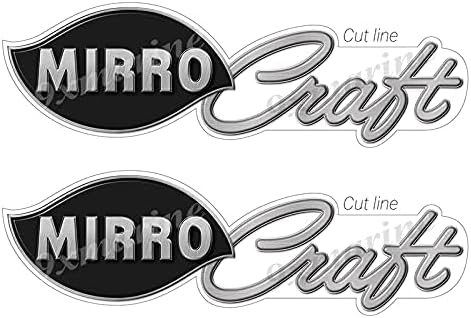 MirroCraft Designer Stickers. Brushed Metal Style - 10" Long. Remastered