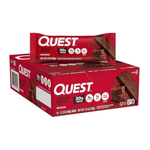 Quest Nutrition Chocolate Brownie Protein Bars, High Protein, Low Carb, Gluten Free, Keto Friendly, 12 Count