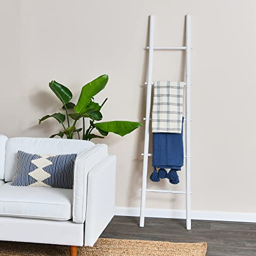 Creative Co-Op Da1901 Decorative Painter Wood Blanket Ladder, White #TOP5