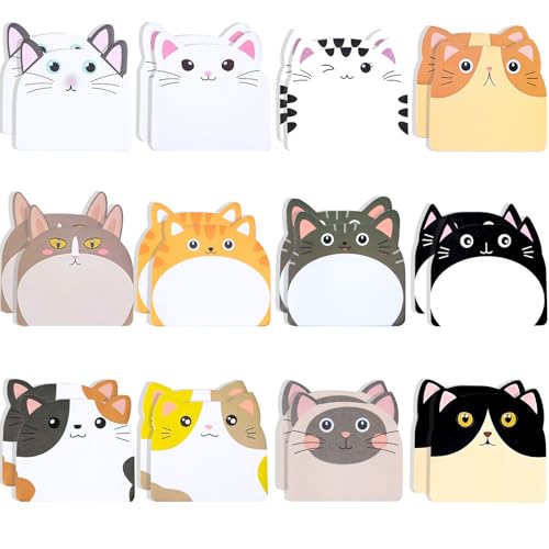 Notes adhésives en forme de chat mignon, cadeau idéal pour la rentrée