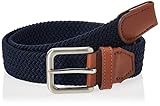 cinturon hombre azul y rojo belt with leather detail Jack & Jones Jacspring Woven Belt Noos Cinturón, Azul (Navy Blazer Navy Blazer), 105 (Talla del Fabricante: 90) para Hombre
