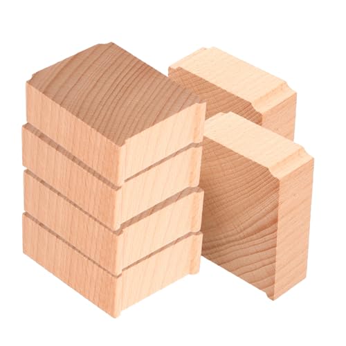 Garneck 6 Bridge Supports Wooden Track Bridge Risers for Train Sets Toy Railroad Bridge Accessories