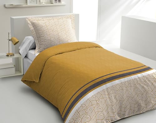 Home Linge Passion - Bettwäsche 140 x 200 cm, Tilt Ocker Senf