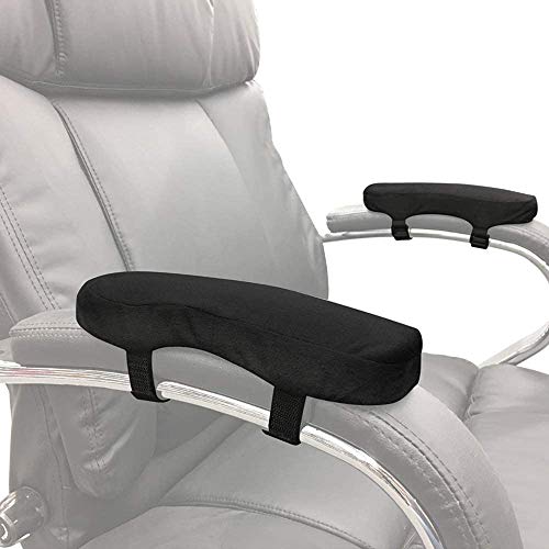 PRETTYLE Reposabrazos para silla de oficina, almohadillas de espuma viscoelástica, cojín acolchado universal, para alivio de la presión del antebrazo, paquete de 2 Cover