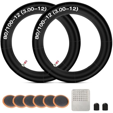 GREHUA 2.75 3.00-12 80/100-12 inch Rear Inner Tube for SSR 110cc 125cc 90cc KLX110 PW80 TTR90 TTR110 XR50 XR70 CRF50 CRF70 CRF110 DRZ110 Coolster QG-214 Apollo RFZ Pit Dirt Off Road Bike Parts Cover