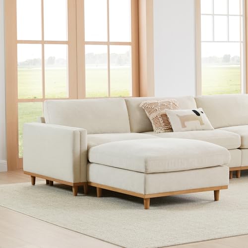 Image of CHITA 153 inch Super Large Sectional Modular Sofa, Down Filled, 6 Seat, Linen