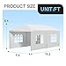 FDW Party Tent 10'x20' Outdoor Canopy Party Wedding Tent Garden Gazebo Pavilion Cater Events -4 Removable Sidewalls,White