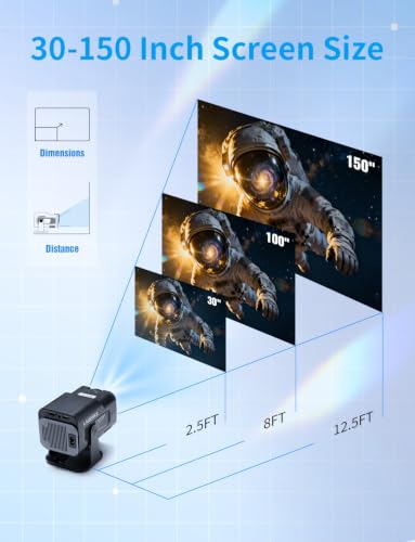 Image of LAIZESKE HY520 Art Projector for Tracing Drawing, 720P HD Portable with WiFi 6 Bluetooth 5.0, Auto Keystone, 30-150 inch Projection for Artists, Kids Beginners, Sketching, Home Classroom Use