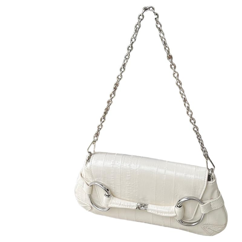 Sac rétro pour aisselles écru en design irrégulier haut de gamme