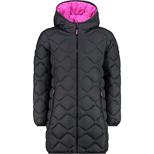 CMP - Kid G Coat Fix Hood, Girl, Titanio, 164, 32Z1145A